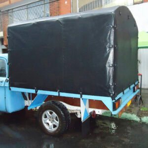 Carpa para camioneta de estacas con estructura de varillas tipo camión
