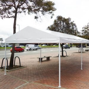 Estructura metálica resistente para quiosco portátil