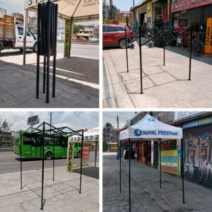 Carpa plegable metálica tipo quiosco para ferias, y negocios ambulantes