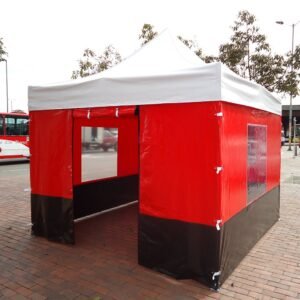 quiosco plegable para ferias y exposiciones con estructura resistente