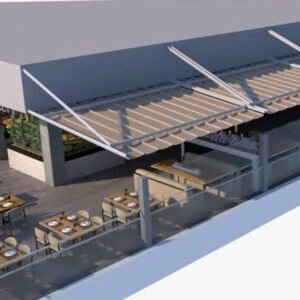 Palillera en lona para negocio o local comercial